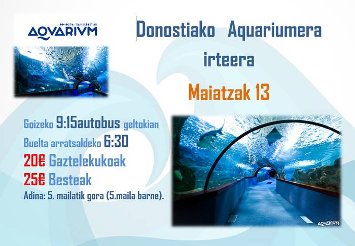 Elgetako Gatelekuarekin Aquariumera