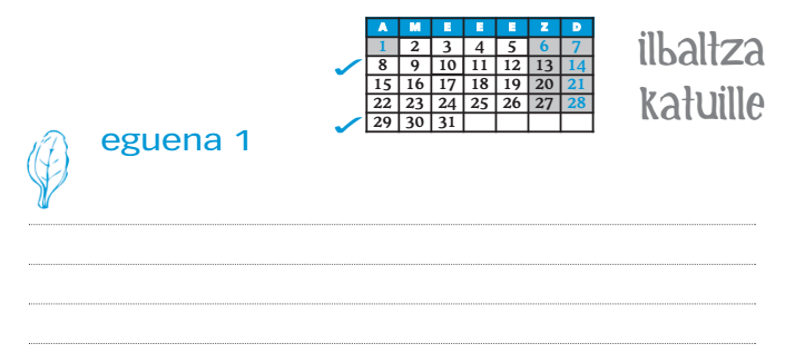 Aurtengo ikasturteko agenda eskuragarri