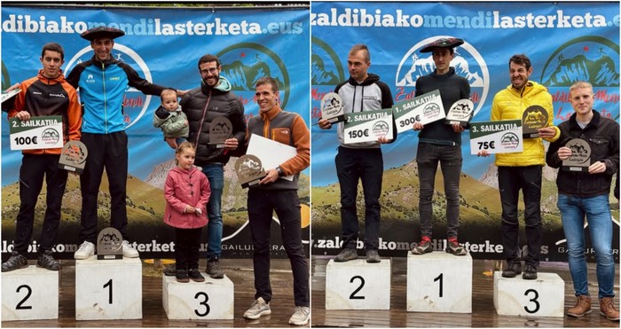 Jokin Etxabe eta Aimar Larrea azkarrenak izan dira Zaldibiako mendi lasterketan