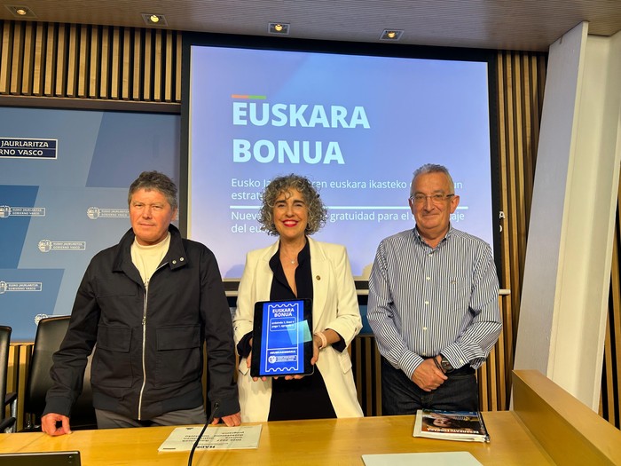Eusko Jaurlaritzak 'Euskara bonua' aurkeztu du