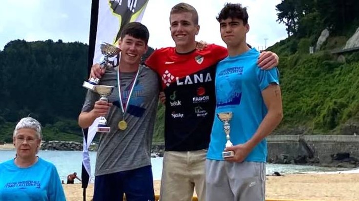 Oier Osa, Ondarroako itsas zeharkaldiko podiumean