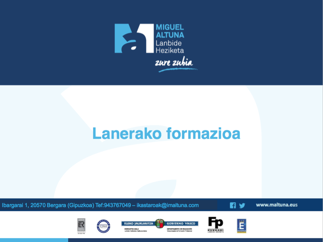Azaro erdialdean hasiko gara langile eta langabeendako ikastaroekin
