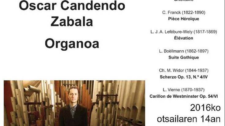 Oscar Candendoren kontzertua igandean