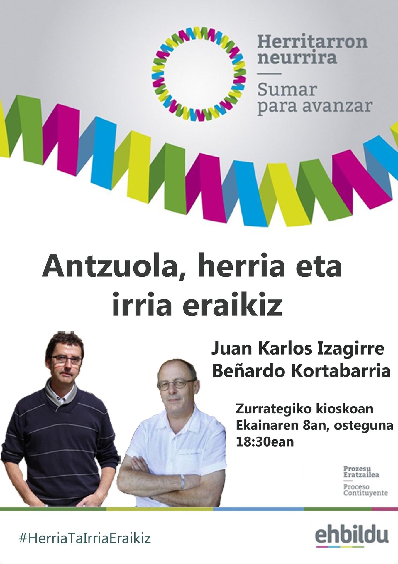 Juan Karlos Izagirrek eta Beñardo Kortabarriak ekitaldia eskainiko dute gaur