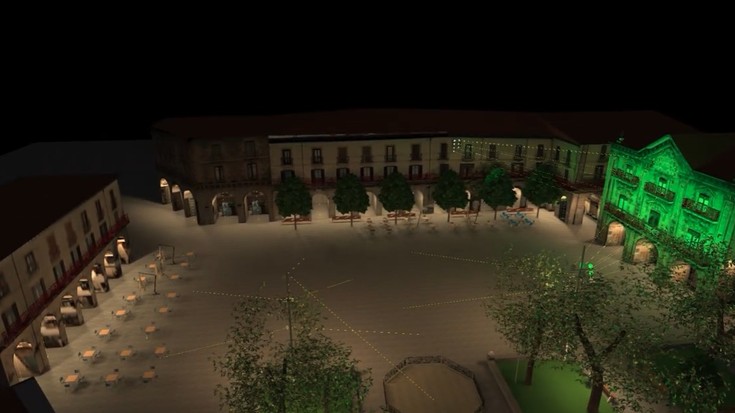 Plazako argiteria berritu eta udaletxean argiztapen apaingarria jarriko dute