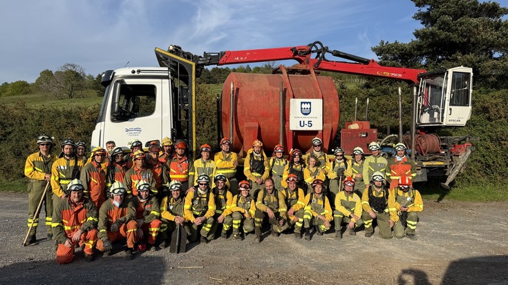 Baso-sute baten itzalketa simulazioa egin dute Leintz Gatzagan