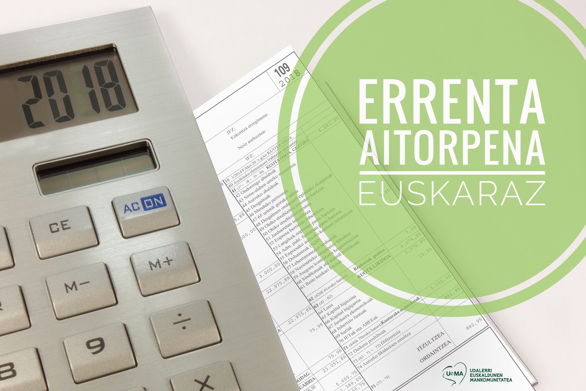 Errenta aitorpena euskaraz egiteko kanpaina abiatu du Bergarako Udalak