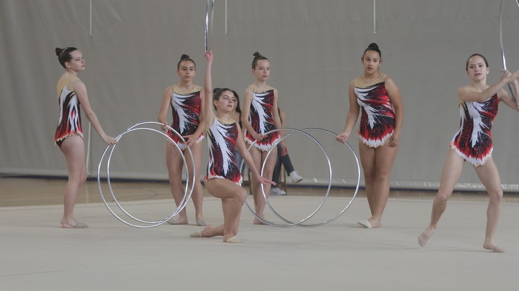 Gimnasia erritmikoaren topaleku izaten ari da gaur Labegaraieta