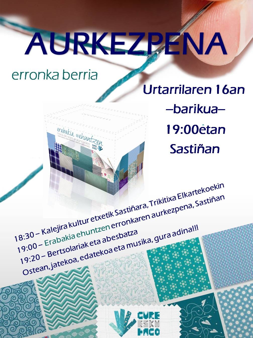 Bariku honetan, hurrengo erronkaren aurkezpena, Sastiñan