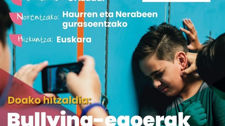 'Bullying egoerak minimizatzeko ingurune seguruak sortu' hitzaldia