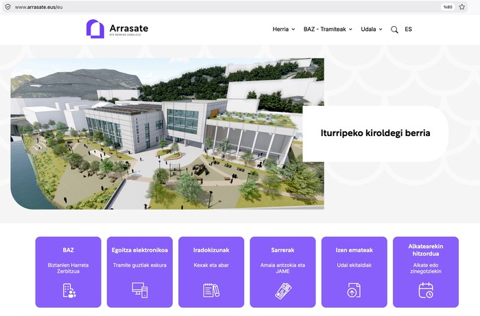 Webgunea berritu du Arrasateko Udalak, "argiagoa eta ulerterrazagoa" izateko asmoz