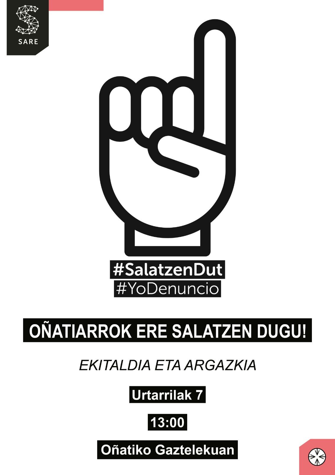 Urtarrilak 7, Oñatik be salatuko dau!