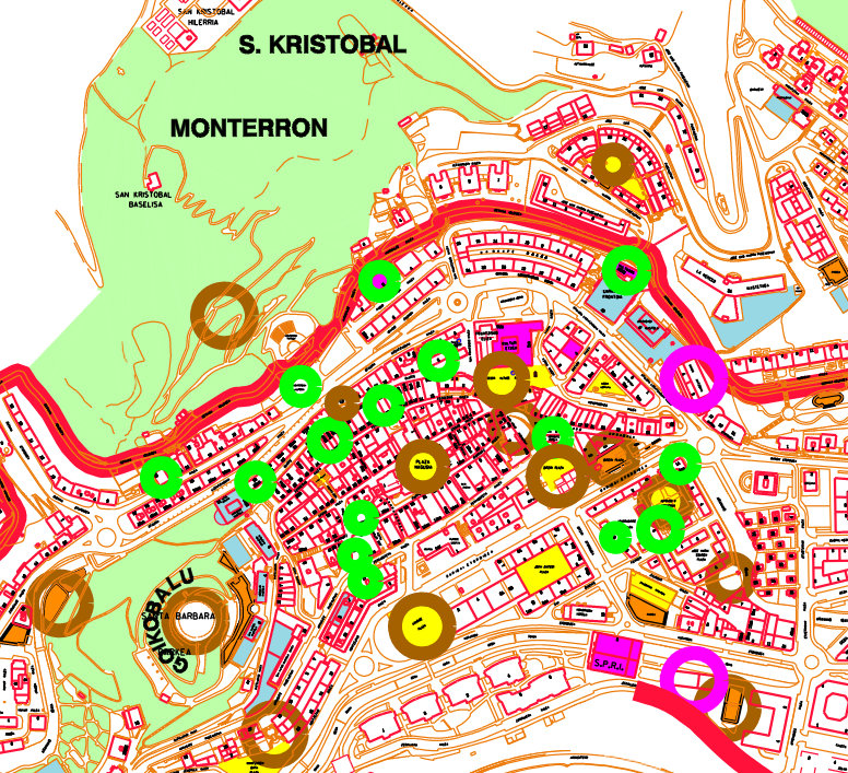 Hezkuntza informala, ez formala eta formala mapa baten bueltan