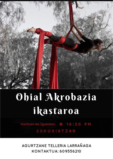 Oihal akrobazia egiten ikasteko aukera izango da azaroan