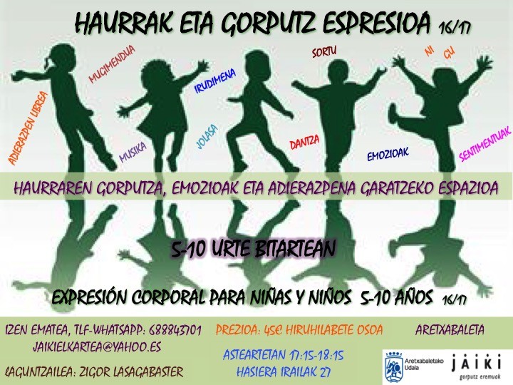 HAURRENTZAKO GORPUTZ ESPRESIO SAIOAK ARETXABALETAN