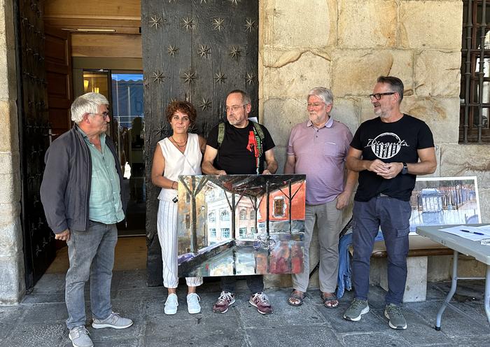 Simon Arrieta pintura lehiaketako lanekin erakusketa irekiko dute Aroztegin