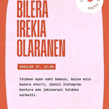 Idolaz Aisialdi Taldearen bilera irekia