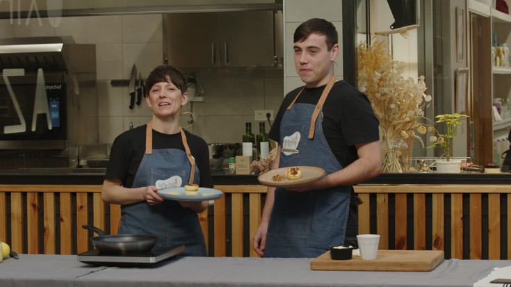 Markel Aranak eta Anne Otegik kozinatutako gazta tarta