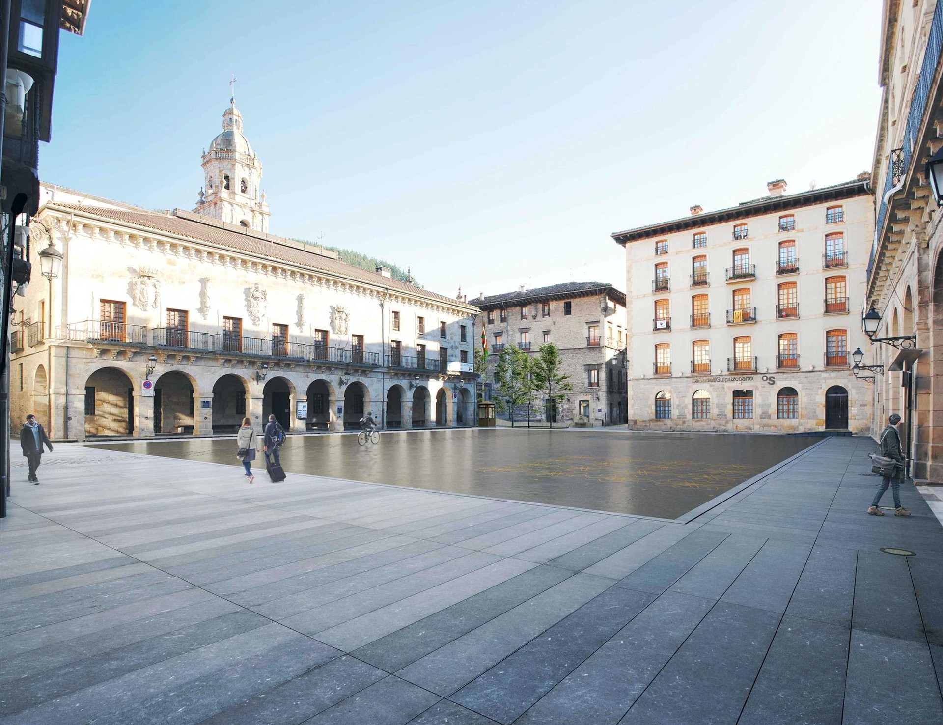 Bergarako San Martin plaza berritzeko lanak, 2026. urte hasieran martxan