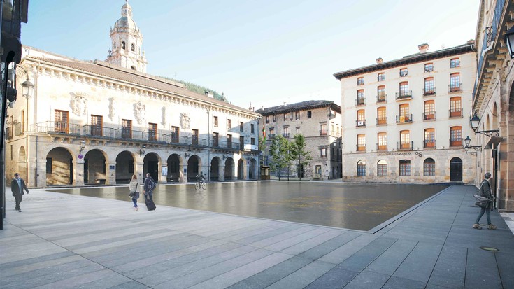 Bergarako San Martin plaza berritzeko lanak, 2026. urte hasieran martxan