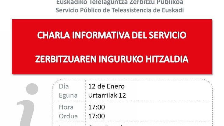 Hitzaldia: Telelaguntza zerbitzua