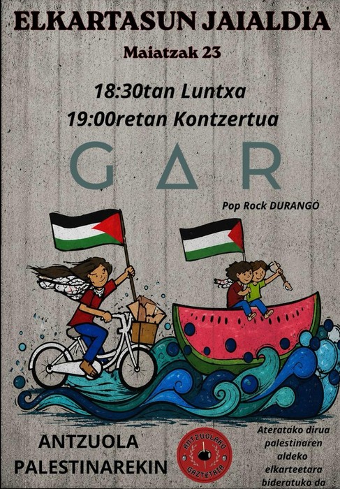Palestinaren aldeko kontzertu solidarioa