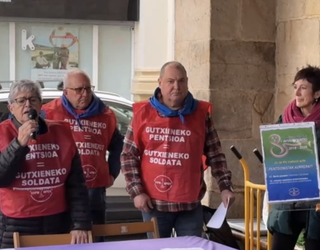 "Pentsioen errebalorizazioa" exijitzeko manifestazioekin bat egiteko deia egin dute