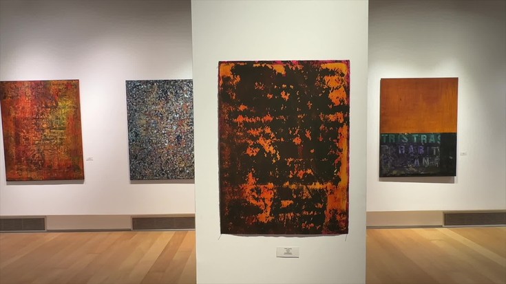 Jose Mari Perea Barro artistaren 'Pasarteak' bilduma dago Aroztegin