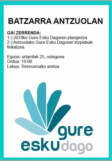 Gure Esku Dagok batzarra egingo du bihar
