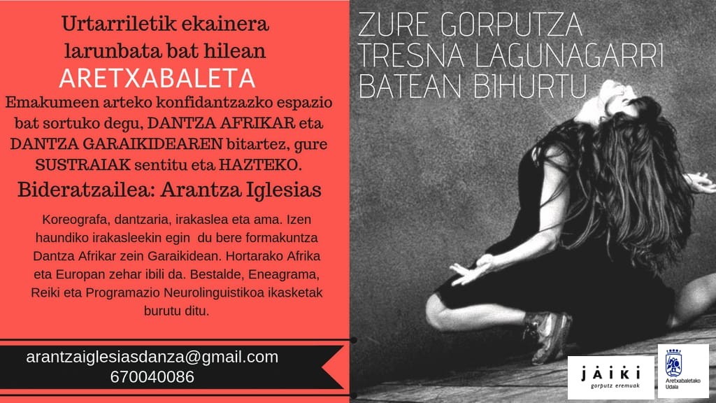 Dantza afrikarrak eta garaikideak, gure sustraiak sentitzeko