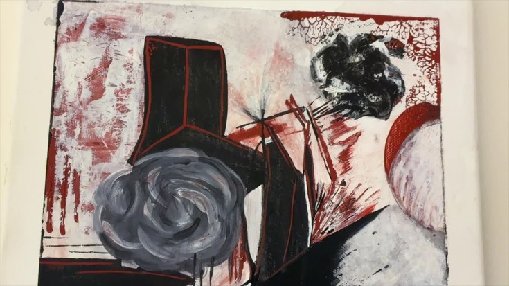 Larraitz Iparragirre eskoriatzarren lanak daude ikusgai udal bibliotekan