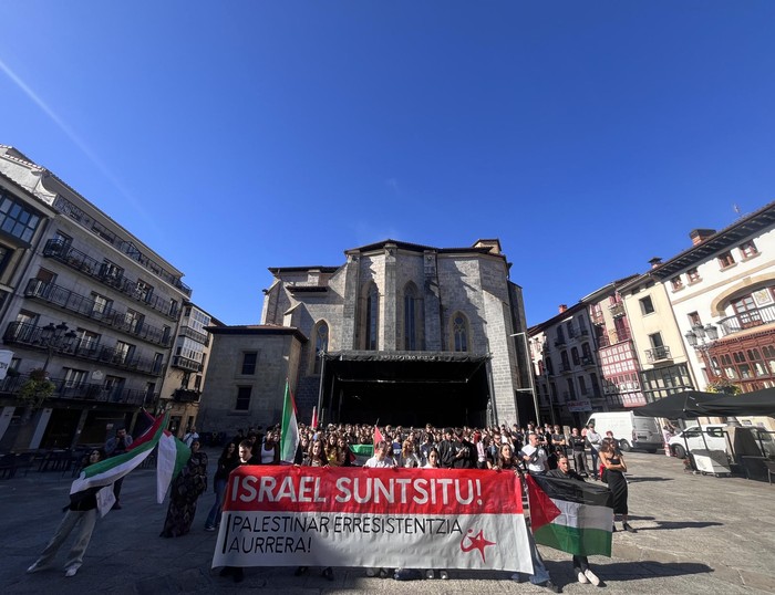 Ikasleek greba egin dute gaurkoan, 'Israeli boikot!' lelopean