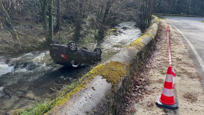 Bi zauritu Santa Ageda eta Aramaio artean izandako auto istripu batean