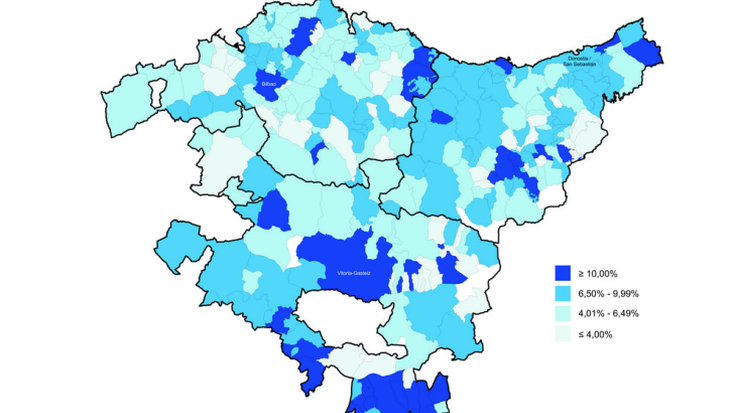 Debagoieneko biztanleen %6,30 atzerritarrak dira; EAEn, %6,9