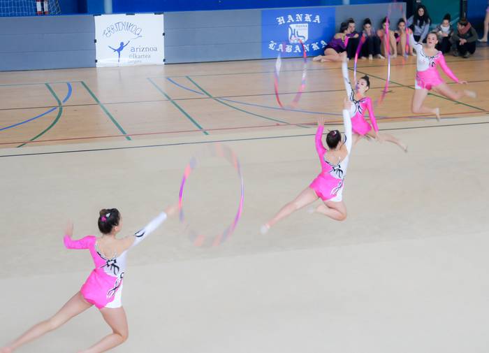 Arrasate eta Bergarako gimnastek paper txukuna egin zuten zapatuan