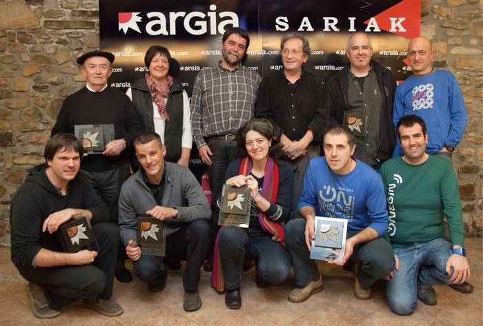Argia sariak 2012: EITB Nahieran, Karlos Zurutuza, 'Gure bazterrak', Klikmetroa eta Kanaldude saritu dituzte