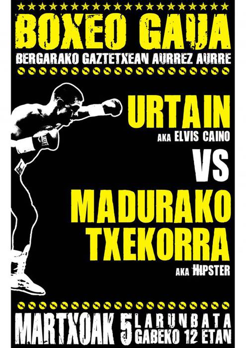 'Boxeo gaua' Bergarako gaztetxean