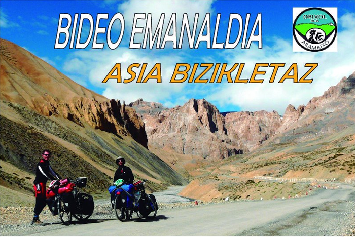 Asia bizikletan zeharkatu duten bi gasteiztarren bideo emanaldia gaur Sastiñan