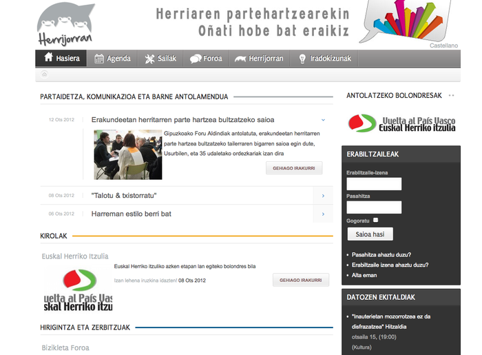 Parte-hartzea bultzatzeko ataria herritarren eskura