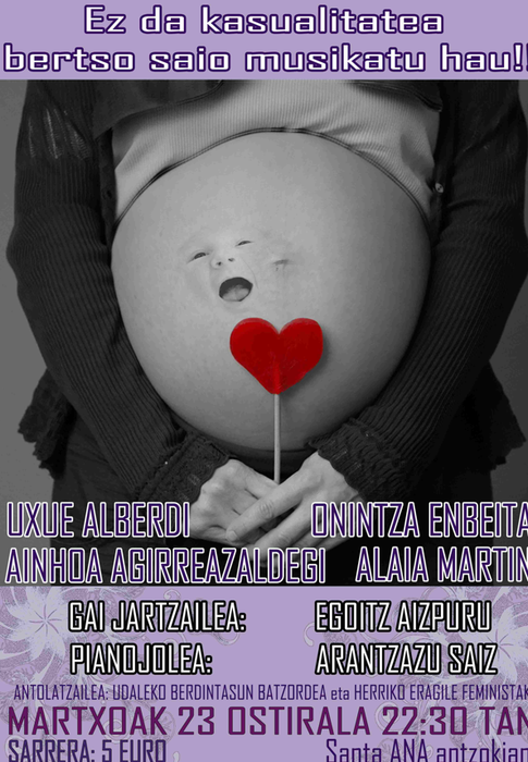 Kasualitatea ez den bertso saio musikatua Santa Ana Antzokian