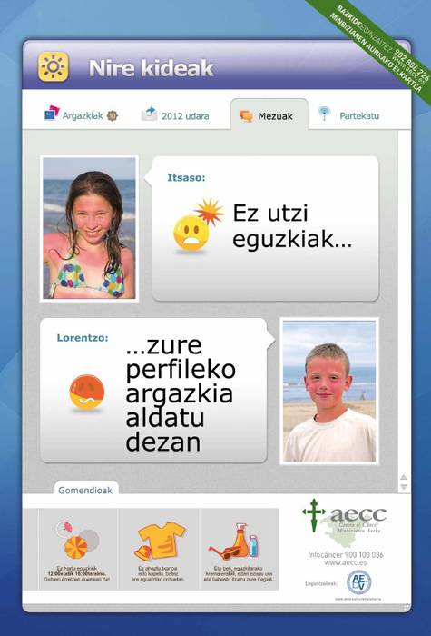 Eguzkiaren arriskua neurtzeko aplikazioa kaleratu dute, 10 eta 13 urte arteko neska-mutikoei zuzenduta