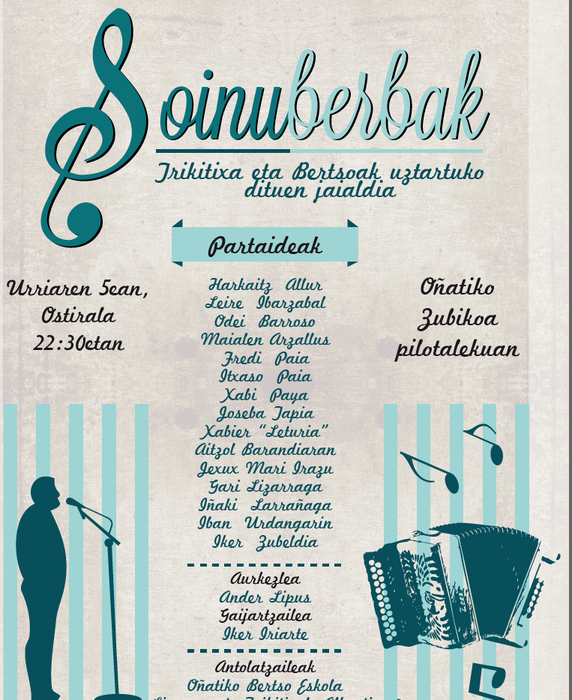 Umorea, trikitixa eta bertsoak 'Soinu Berbak' jaialdian