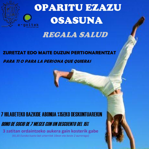Udal gimnasioak eskaintza berriak ditu Gabonetarako