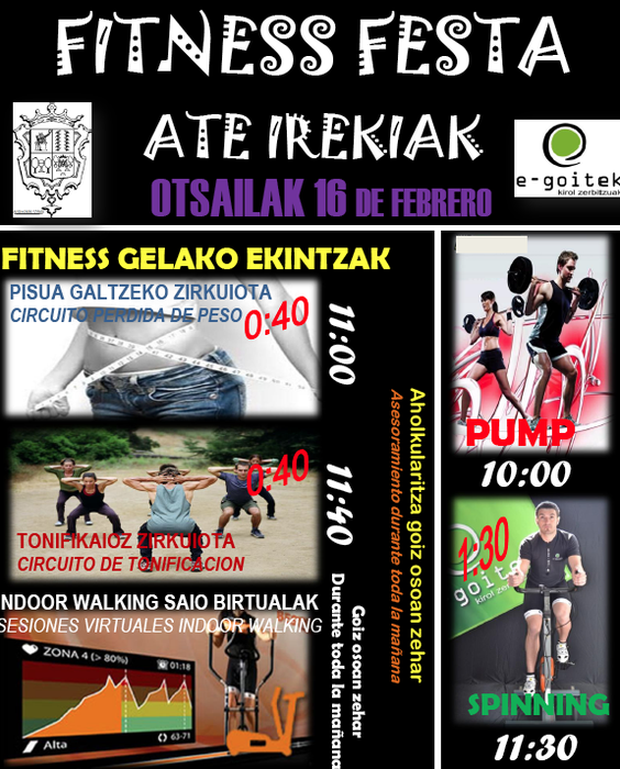 Fitness festa egingo dute Udal gimnasioan