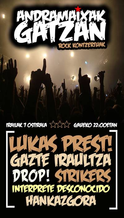 Punk, rock, oi! eta hardcore doinuak nagusi Andramaixetako rock kontzertuan