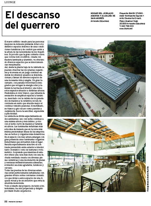 Biark arkitektura enpresak egindako Etxaluze eraikina, Estatu mailako aldizkari baten