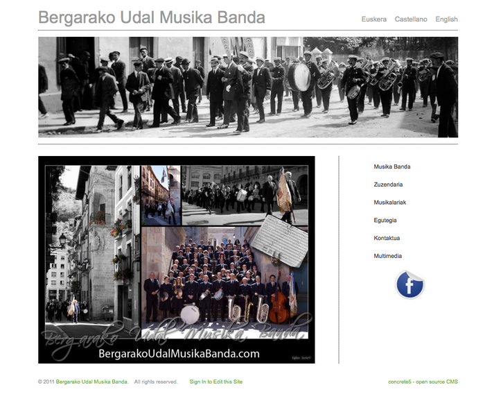 Bergarako Udal Musika Bandak webgunea estreinatu du