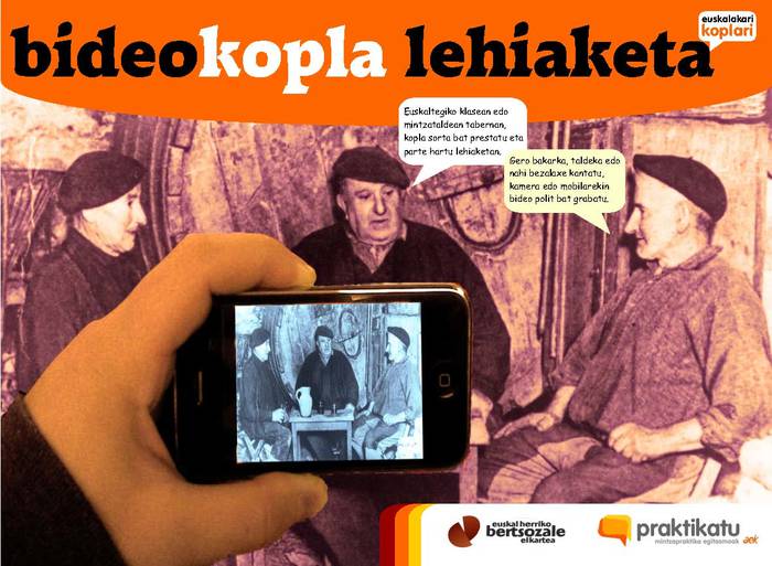 Bideokopla lehiaketa Bertsozale Elkartearen eta AEK-ren eskutik