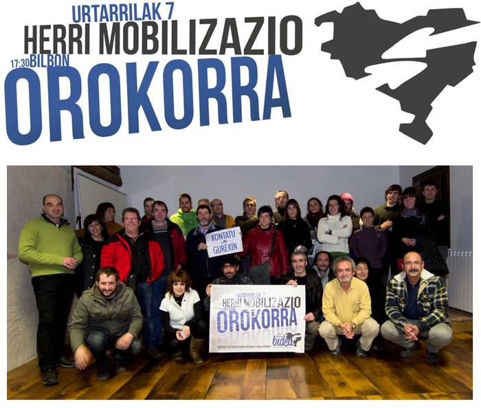 Debagoienetik 25 autobus Bilbora, presoen eskubideak aldarrikatzera