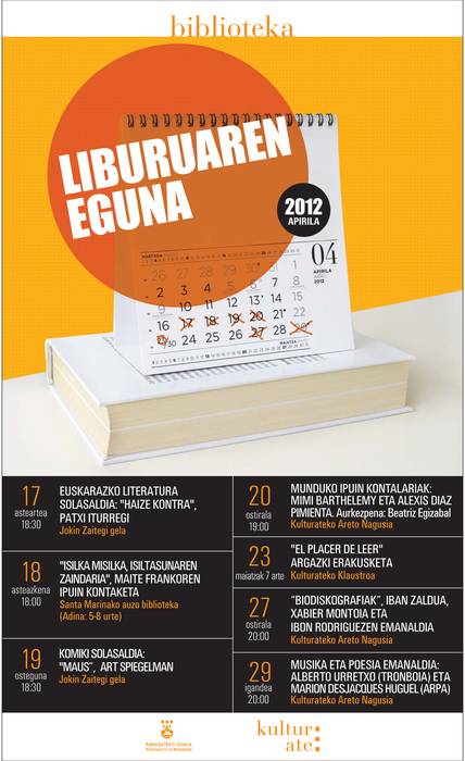 Ekitaldi ugari liburuaren eguna ospatzeko